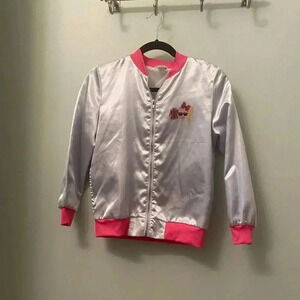 Jojo siwa silver metallic bomber jacket silver bobo from subscription box medium